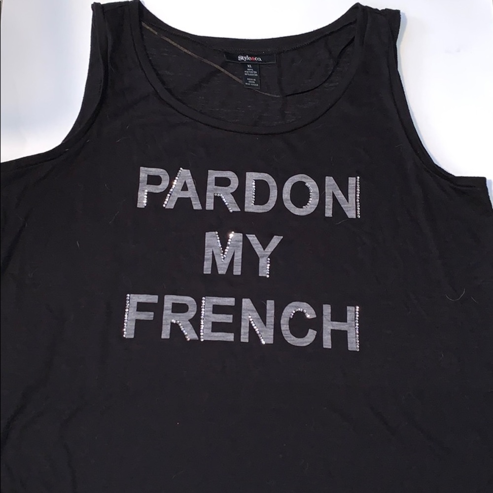 XL Style and Co Black Tank Top